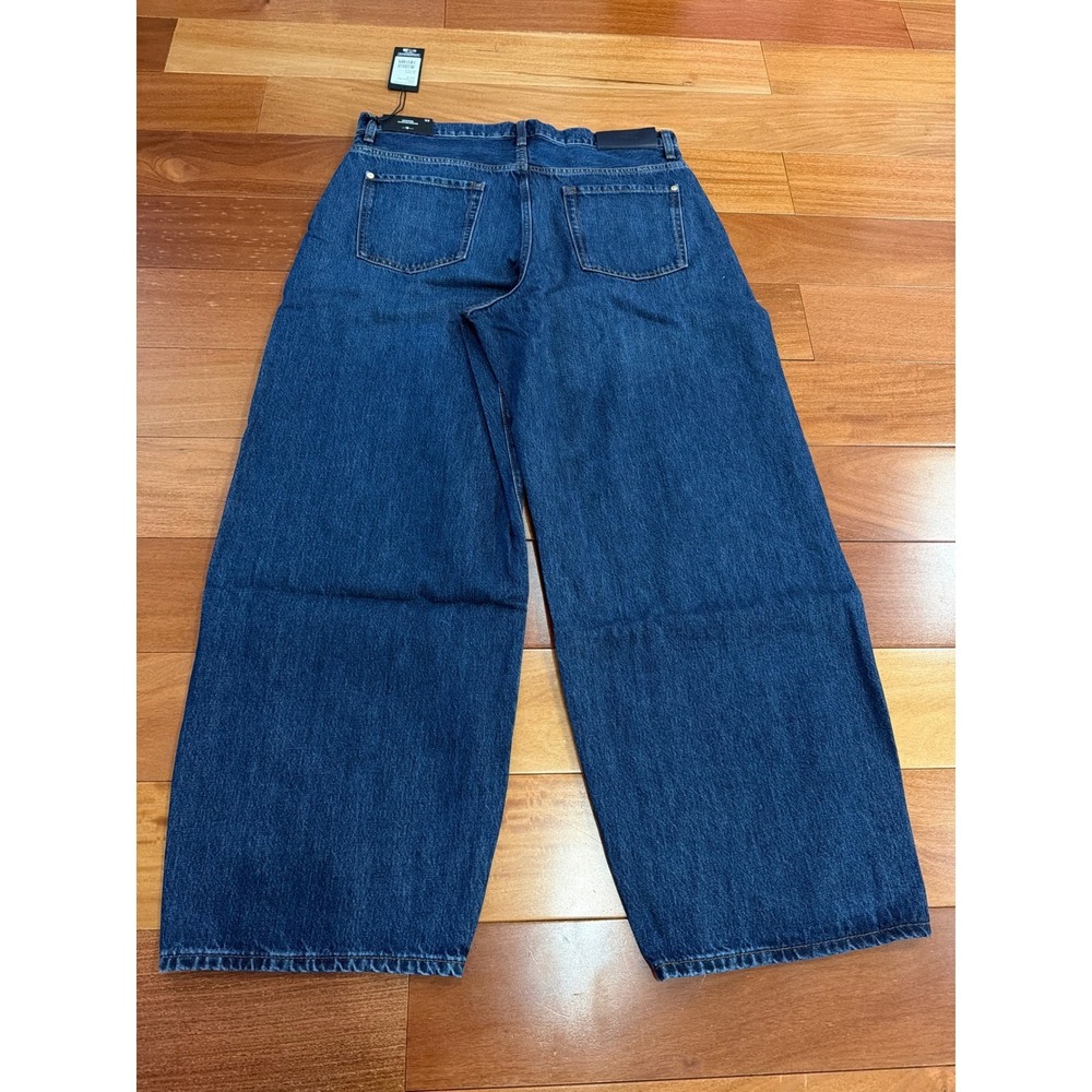 NWT 7 For All Mankind Barrel Jeans Womens Blue High Rise Curved Leg 32 - Picture 5 of 13
